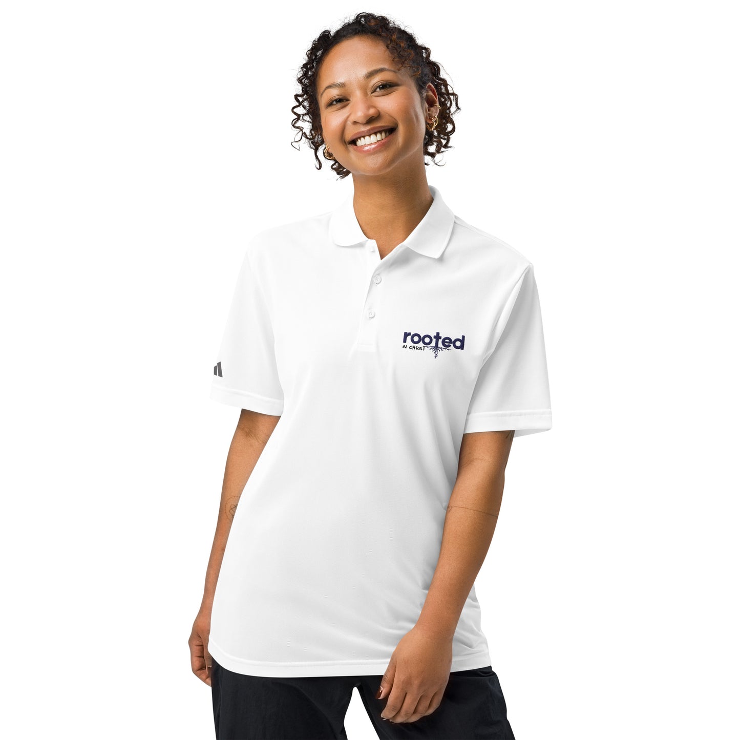 Rooted In Christ (adidas sport polo)