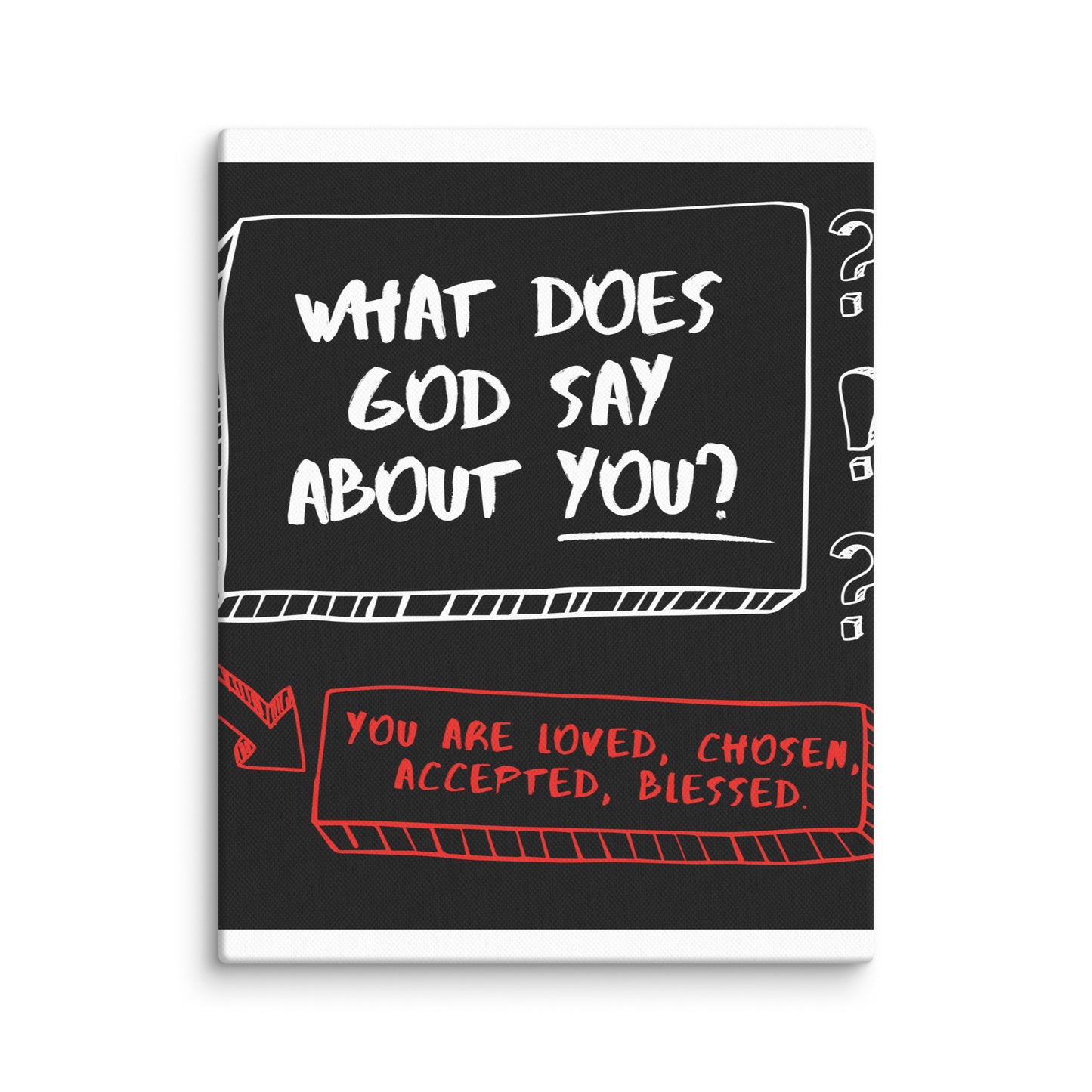 YOU ARE LOVED, CHOSEN, ACCEPTED, BLESSED.(Canvas)