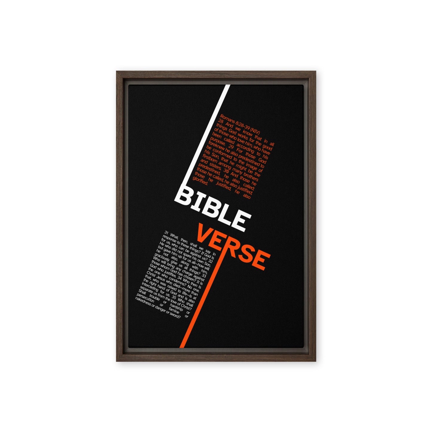 Romans 8:28-39 (NIV) (Framed canvas)