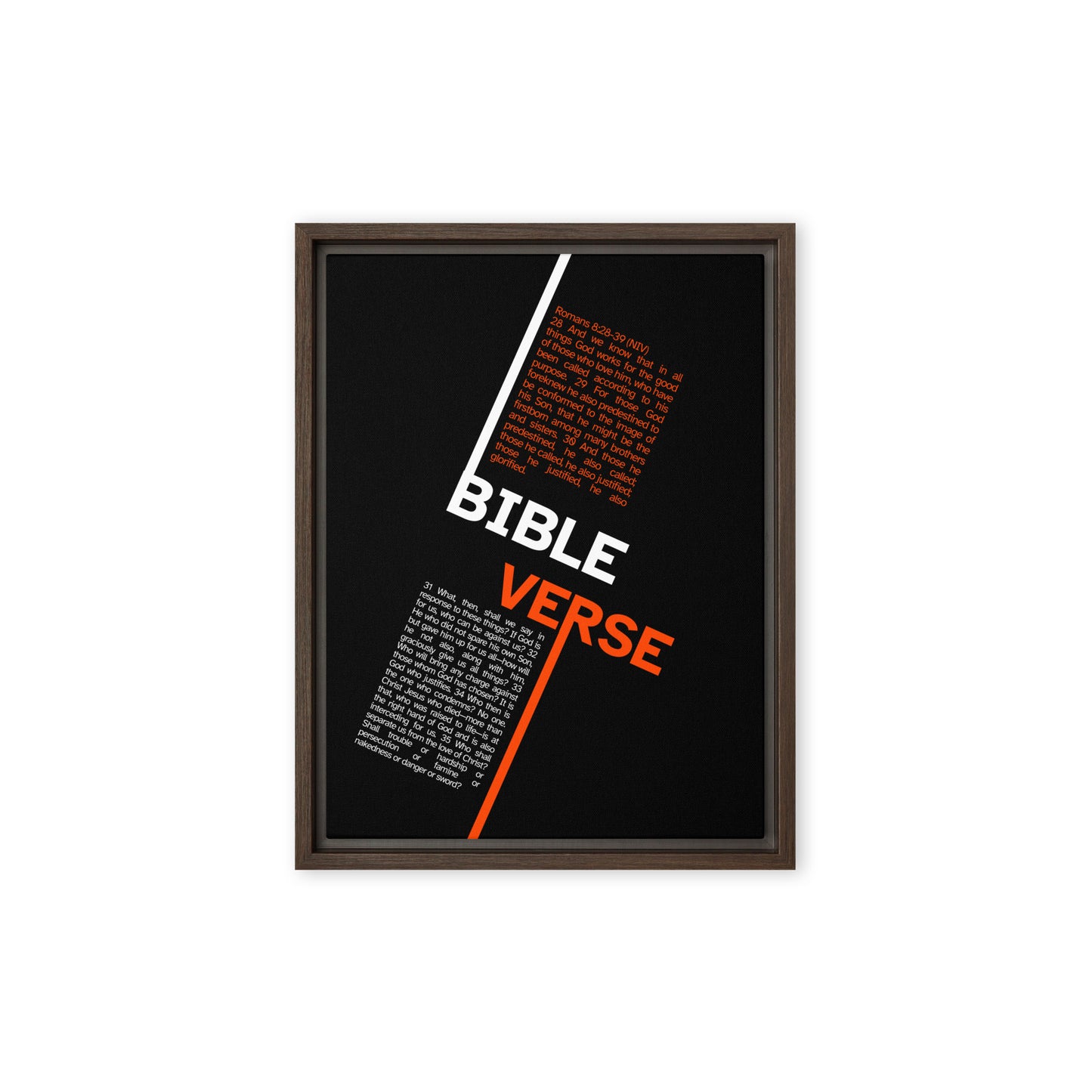 Romans 8:28-39 (NIV) (Framed canvas)