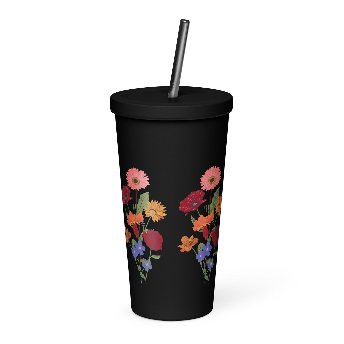 Flower (Insulated tumbler with a straw)