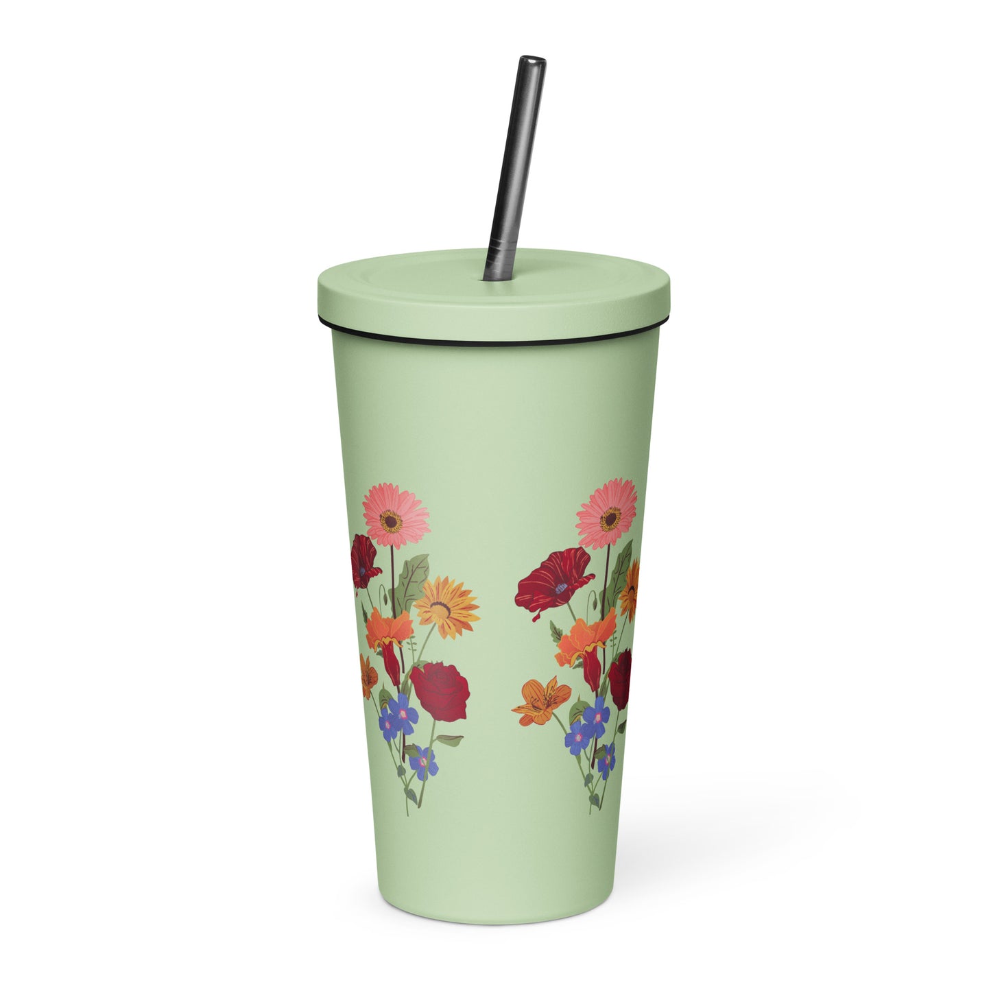 Flower (Insulated tumbler with a straw)