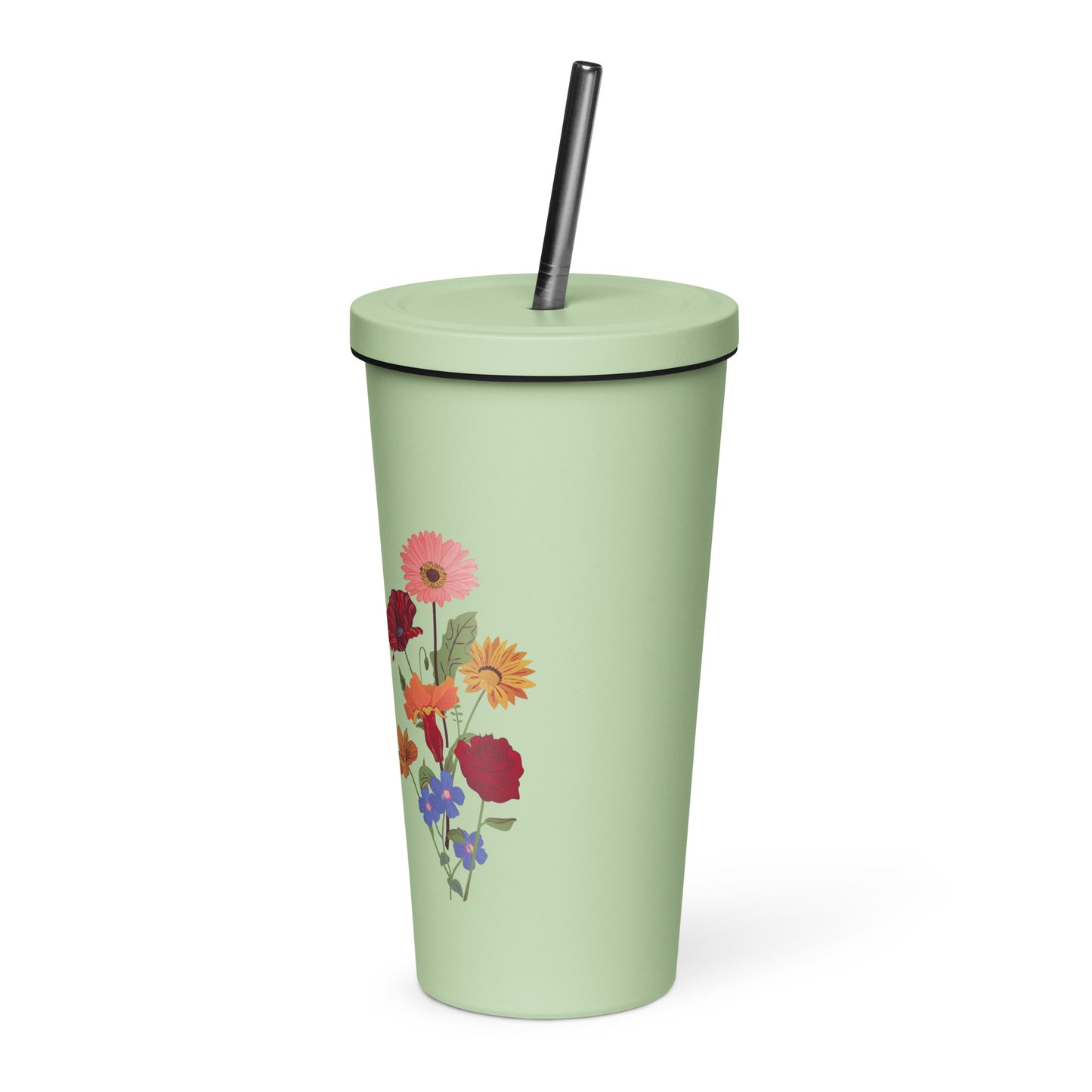 Flower (Insulated tumbler with a straw)