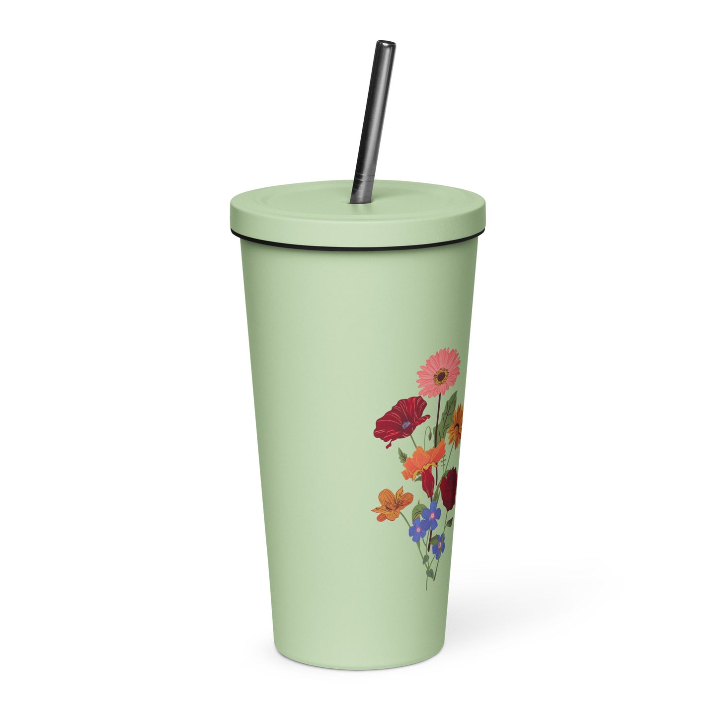 Flower (Insulated tumbler with a straw)