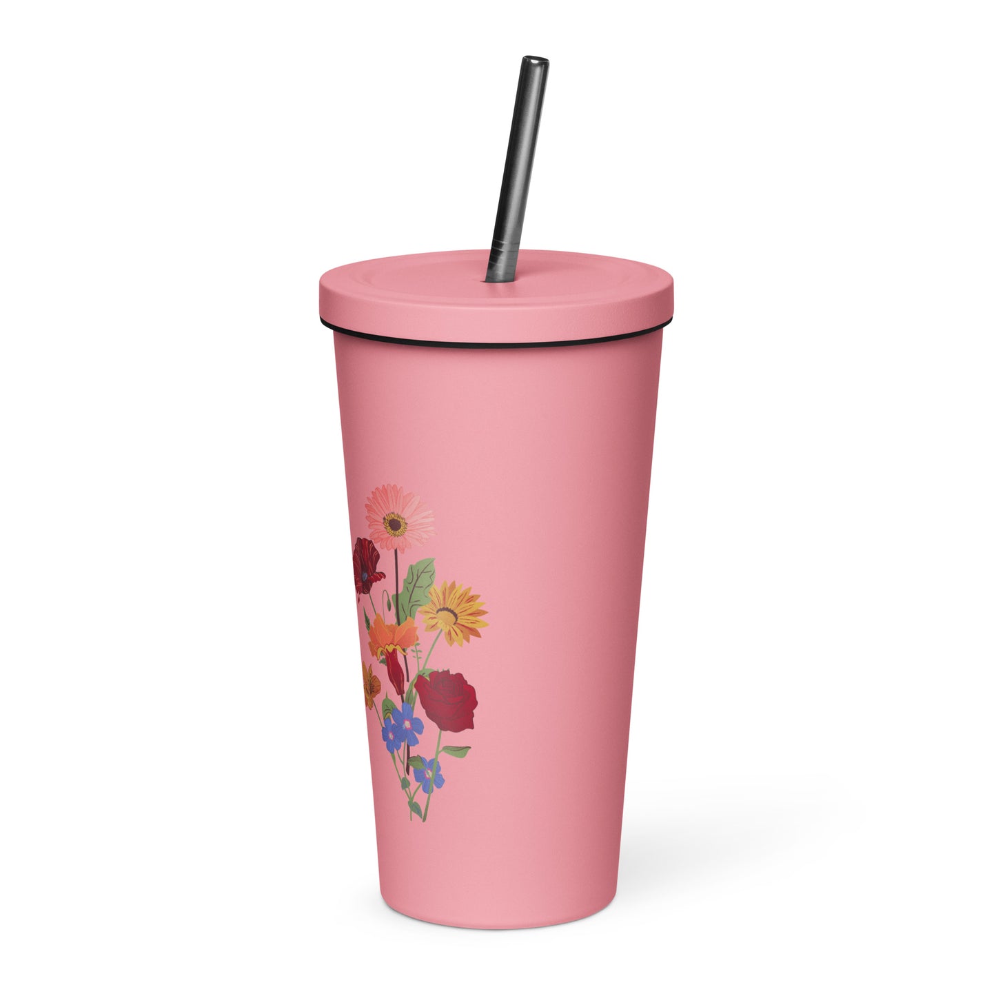 Flower (Insulated tumbler with a straw)