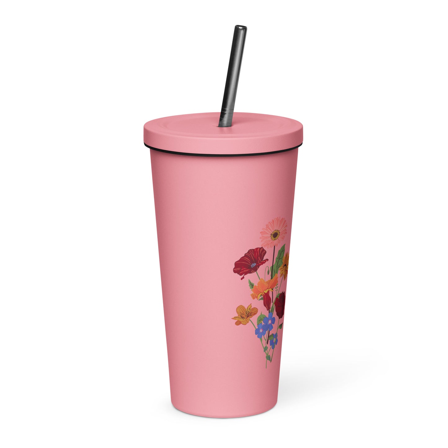 Flower (Insulated tumbler with a straw)