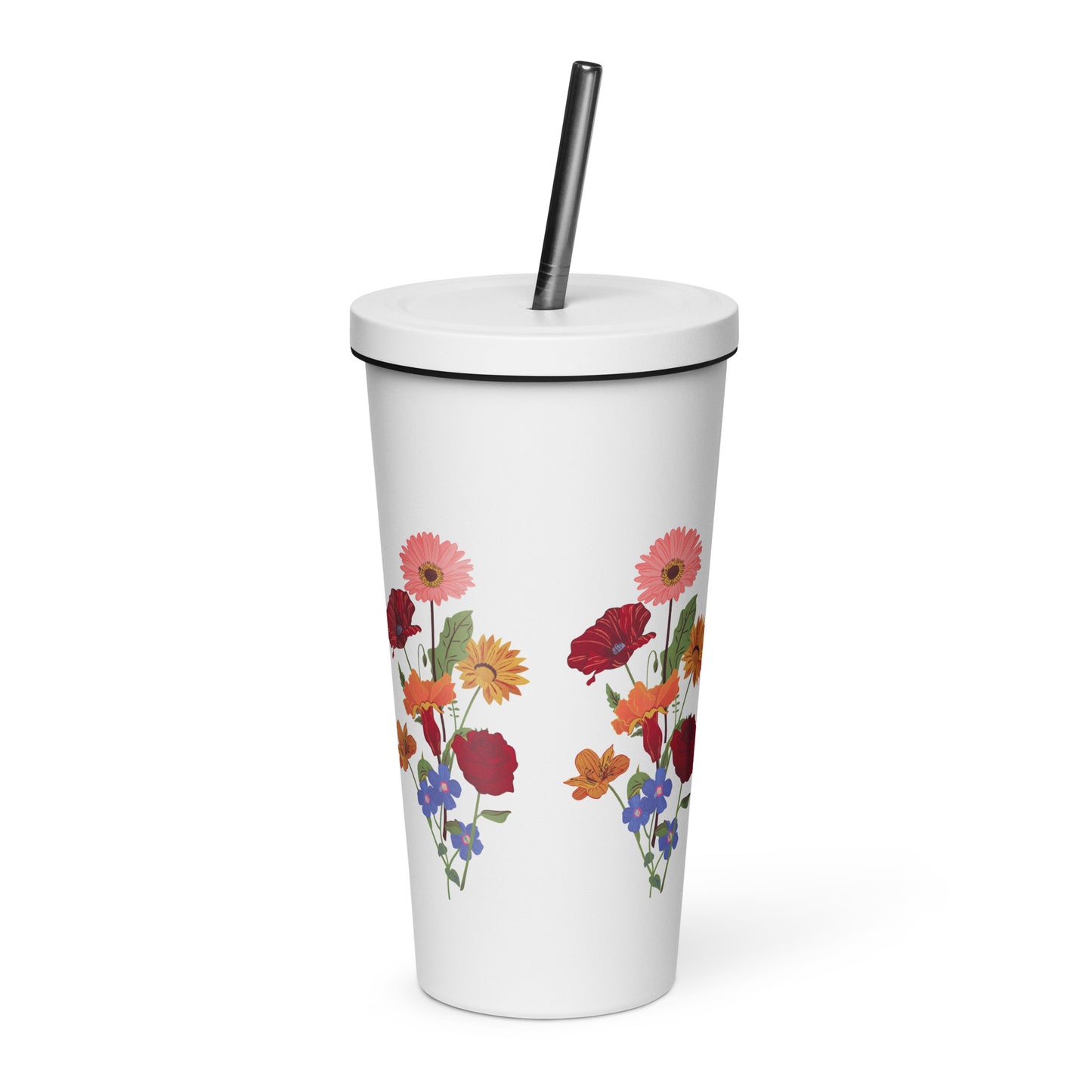Flower (Insulated tumbler with a straw)