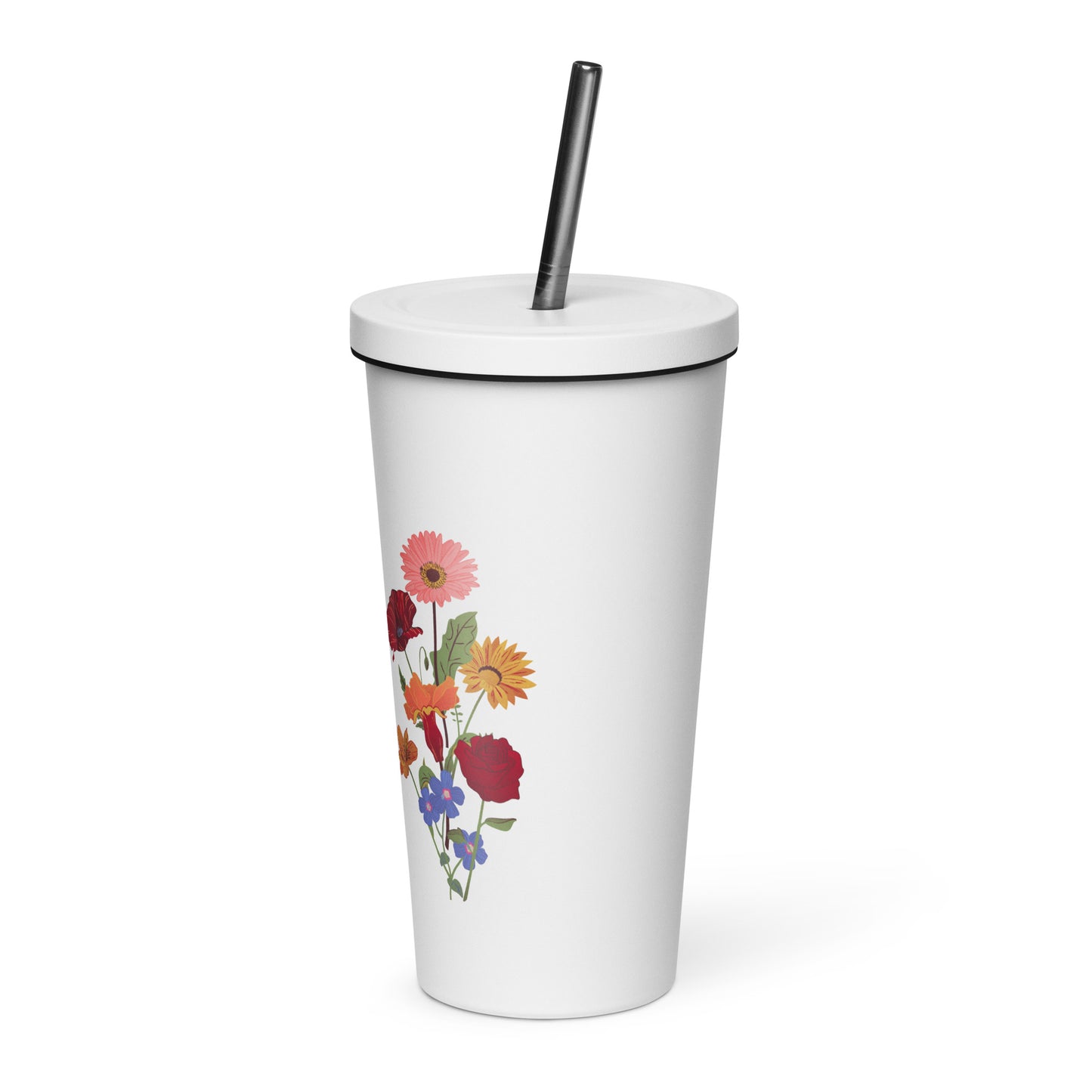 Flower (Insulated tumbler with a straw)