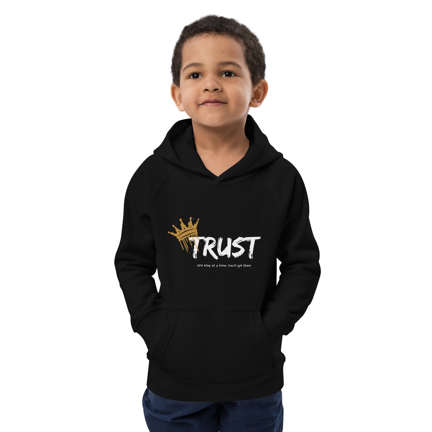 Pray Always, Stay Strong (Kids eco hoodie)