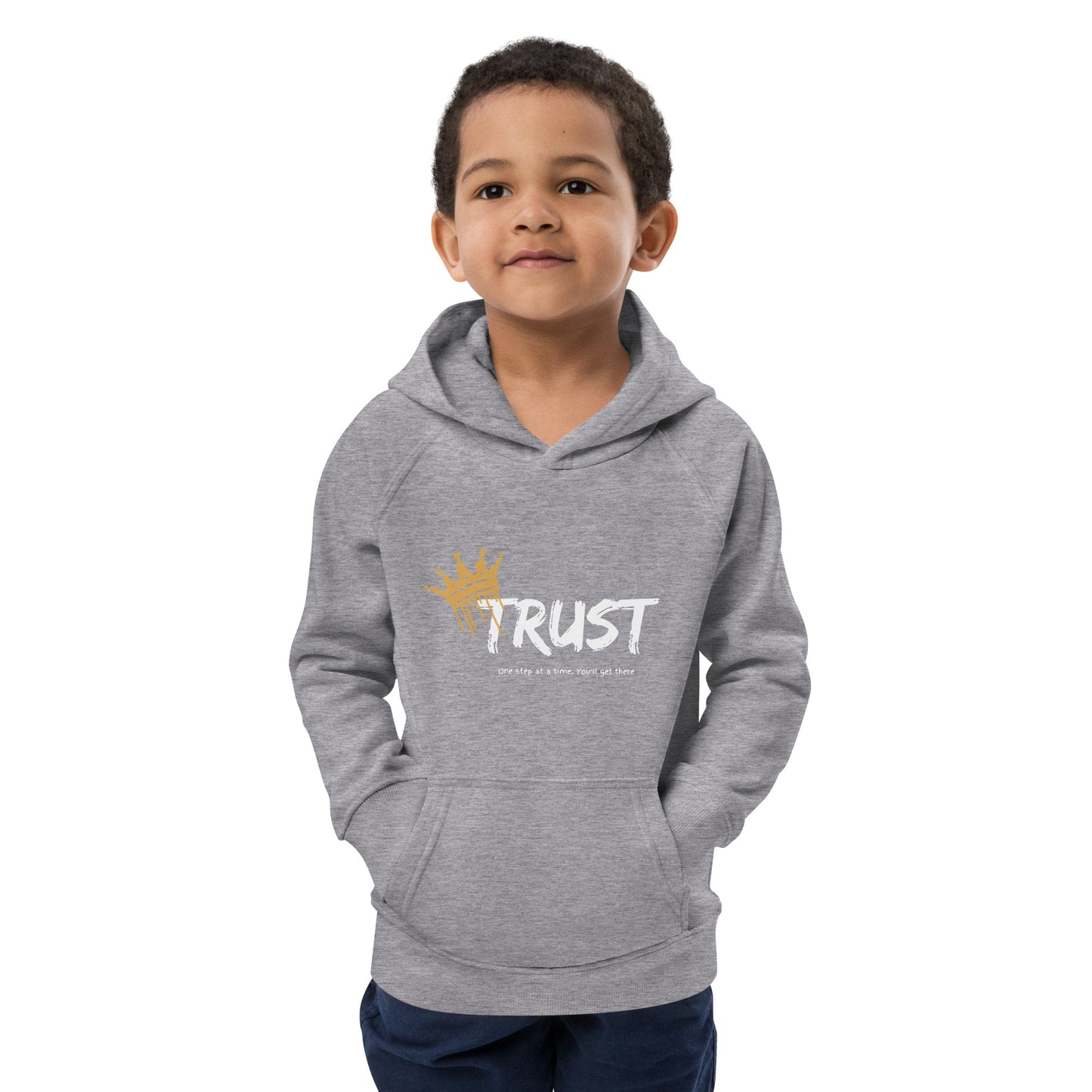 Pray Always, Stay Strong (Kids eco hoodie)