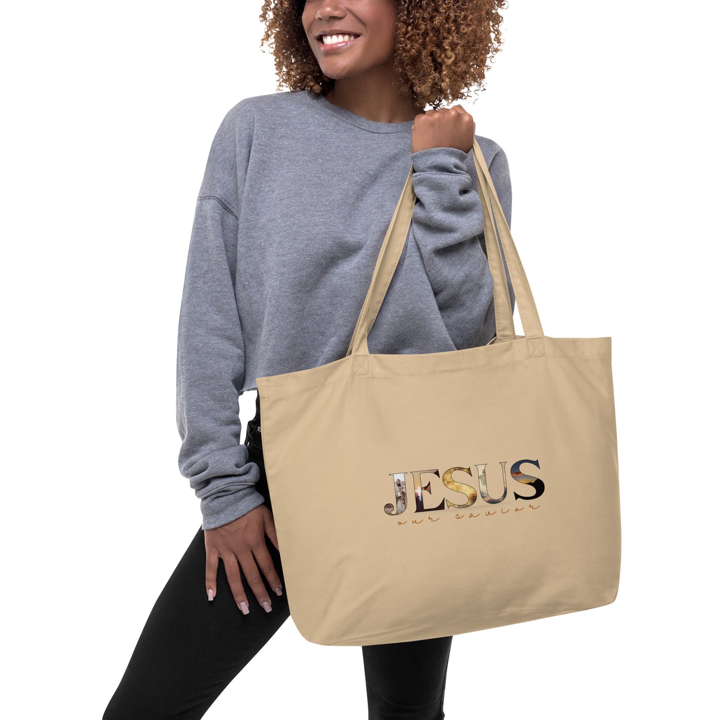 JESUS (Large organic tote bag)