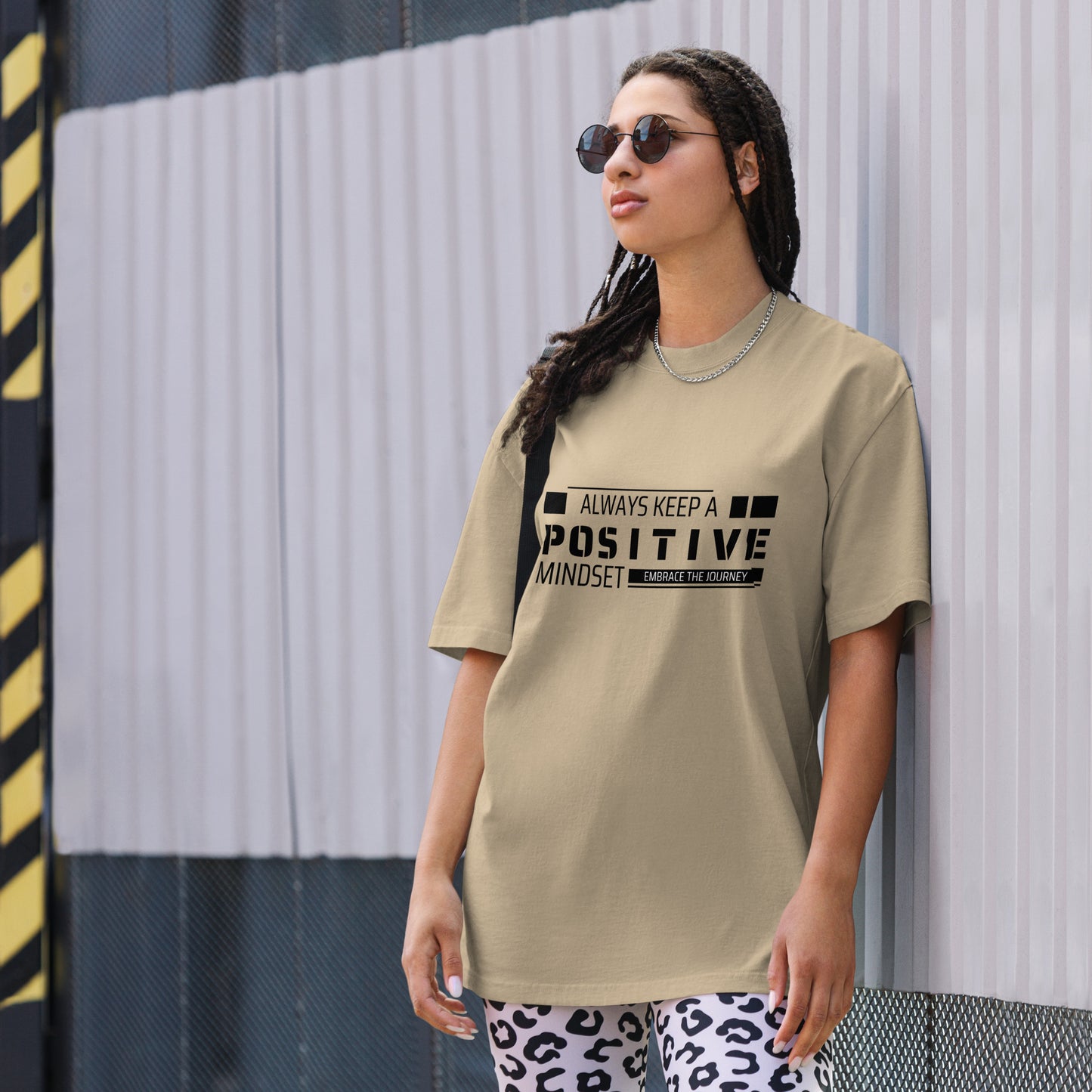 Positive Mindset (Oversized faded t-shirt)