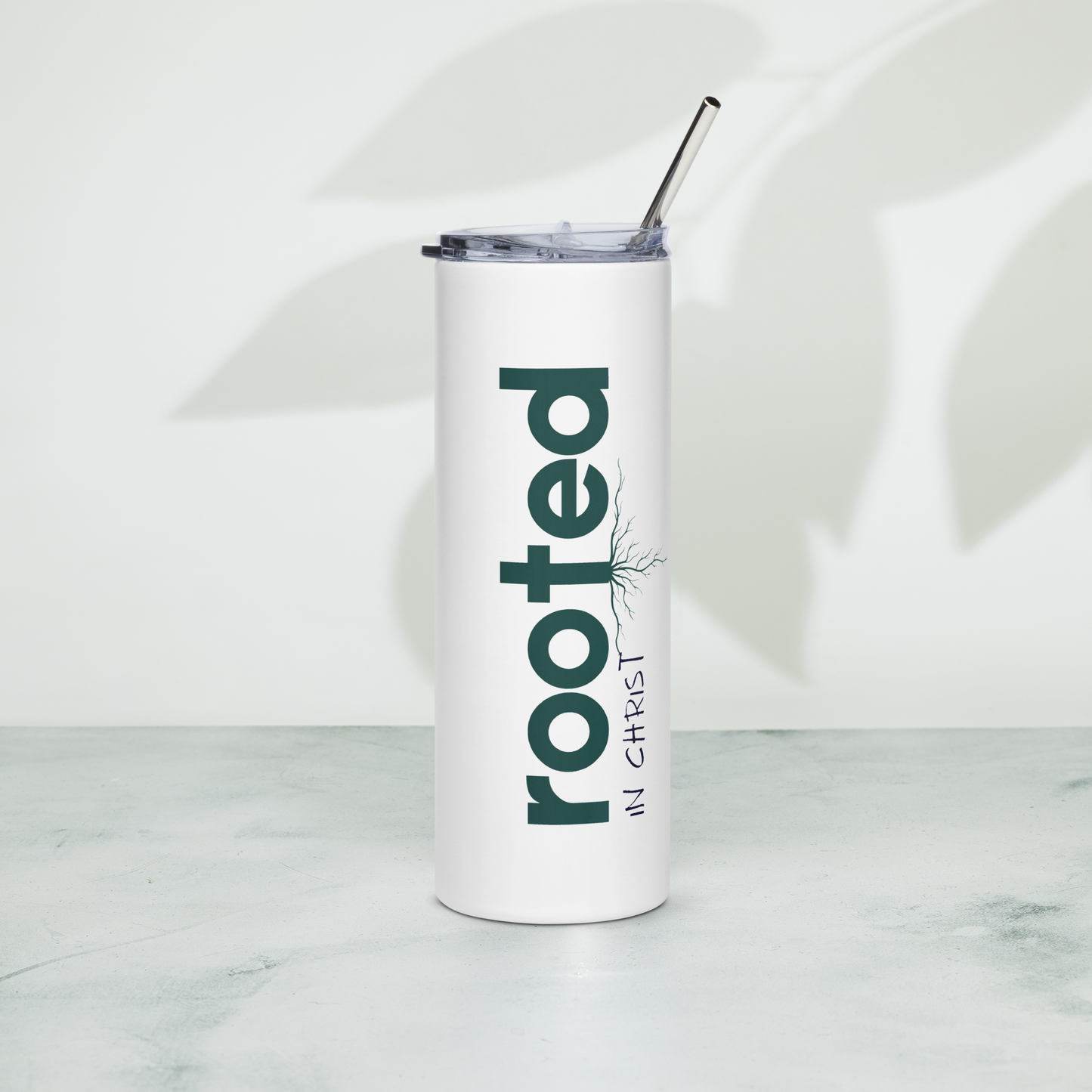 Rooted In Christ (Stainless steel tumbler)