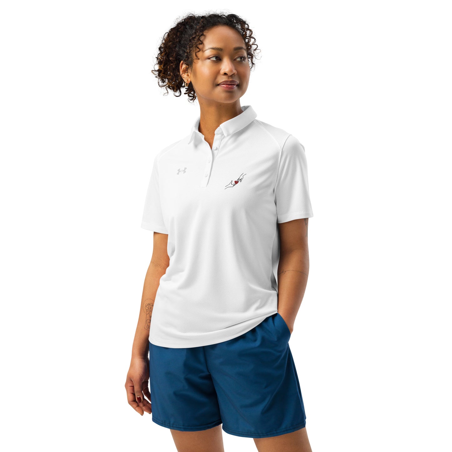 Hands of Love: Heart in Harmony (Under Armour® women’s polo)