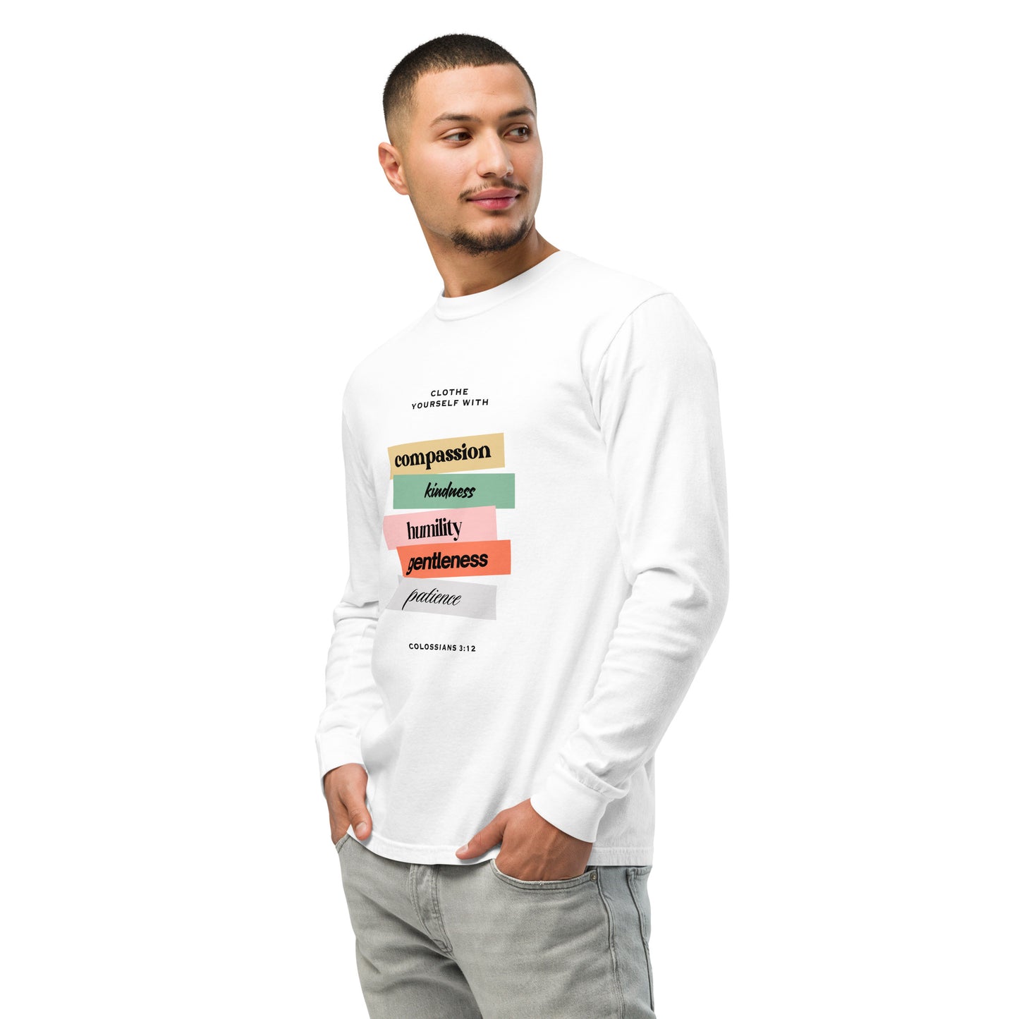 Clothe yourself with (Garment-dyed heavyweight long-sleeve shirt)