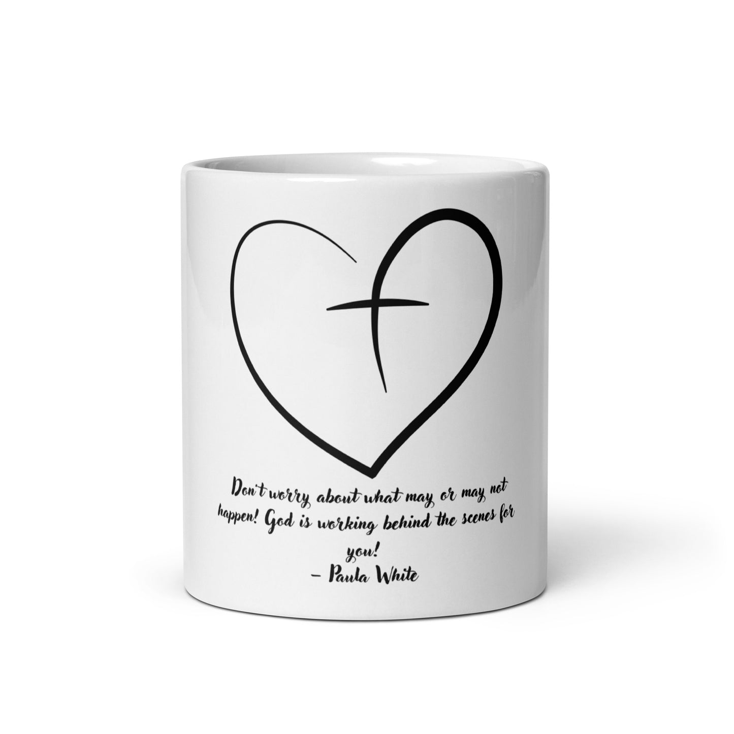 Uplifting Faith (White glossy mug)