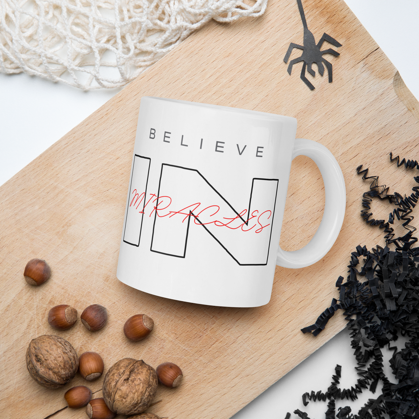 Believe In Miracles (White glossy mug)
