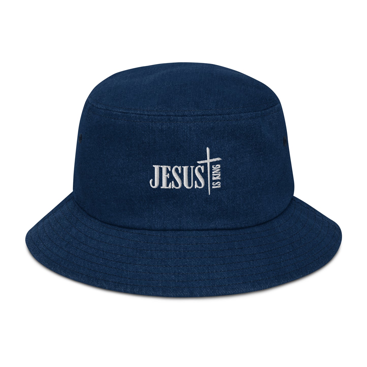 Jesus Is King (Denim bucket hat)