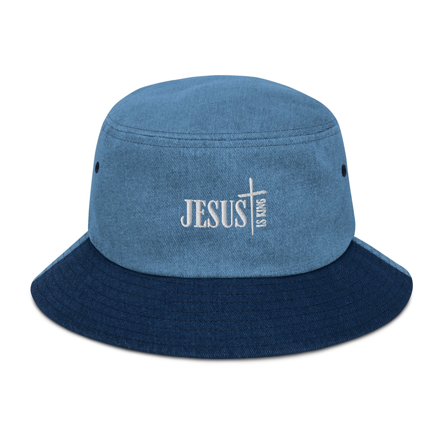 Jesus Is King (Denim bucket hat)