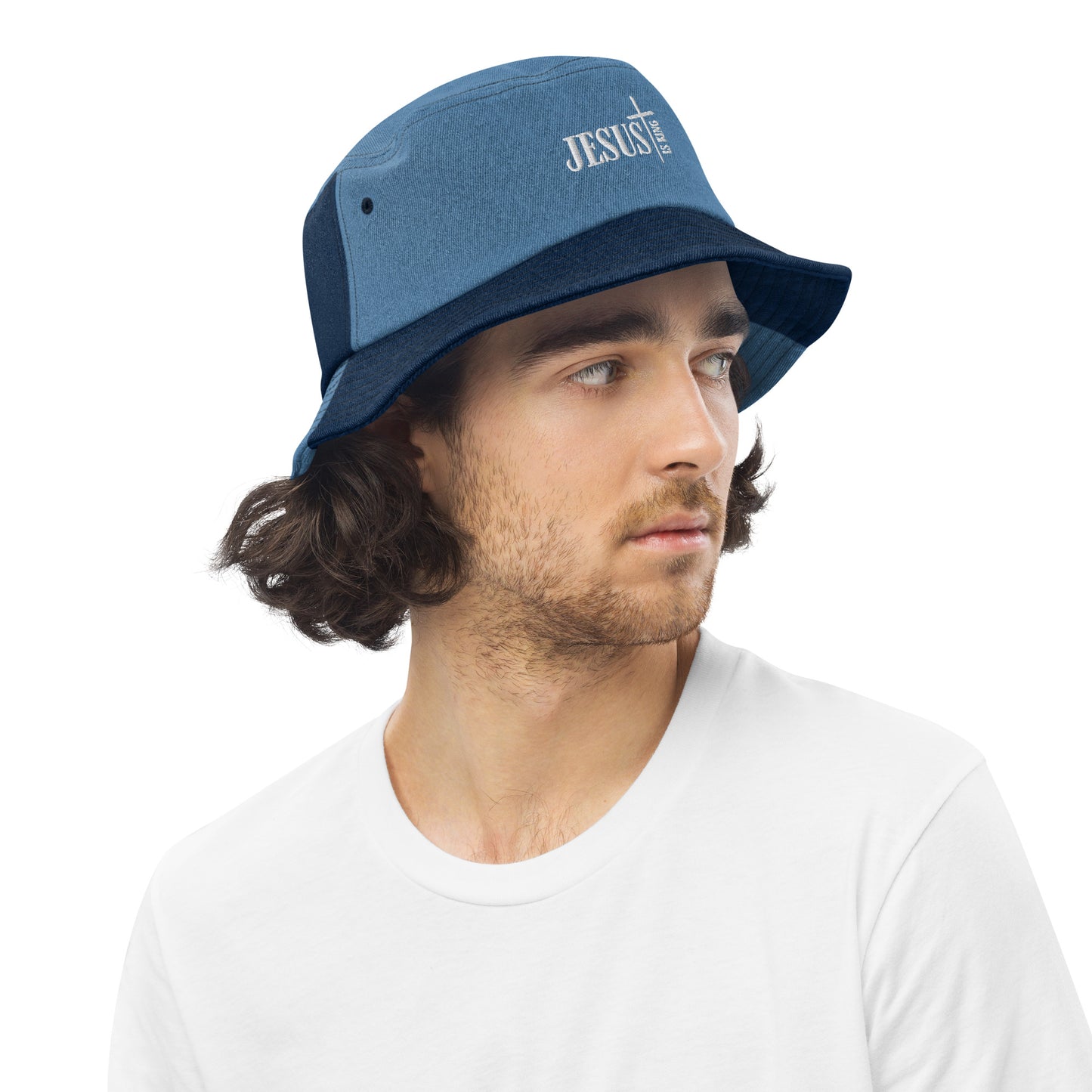 Jesus Is King (Denim bucket hat)