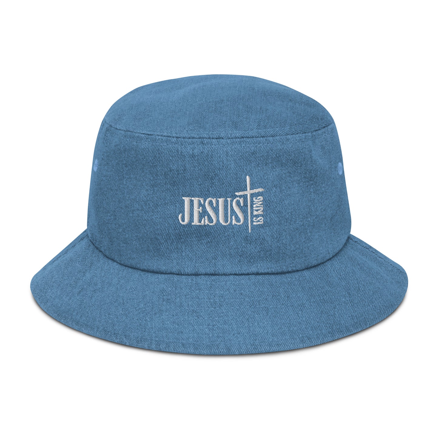 Jesus Is King (Denim bucket hat)