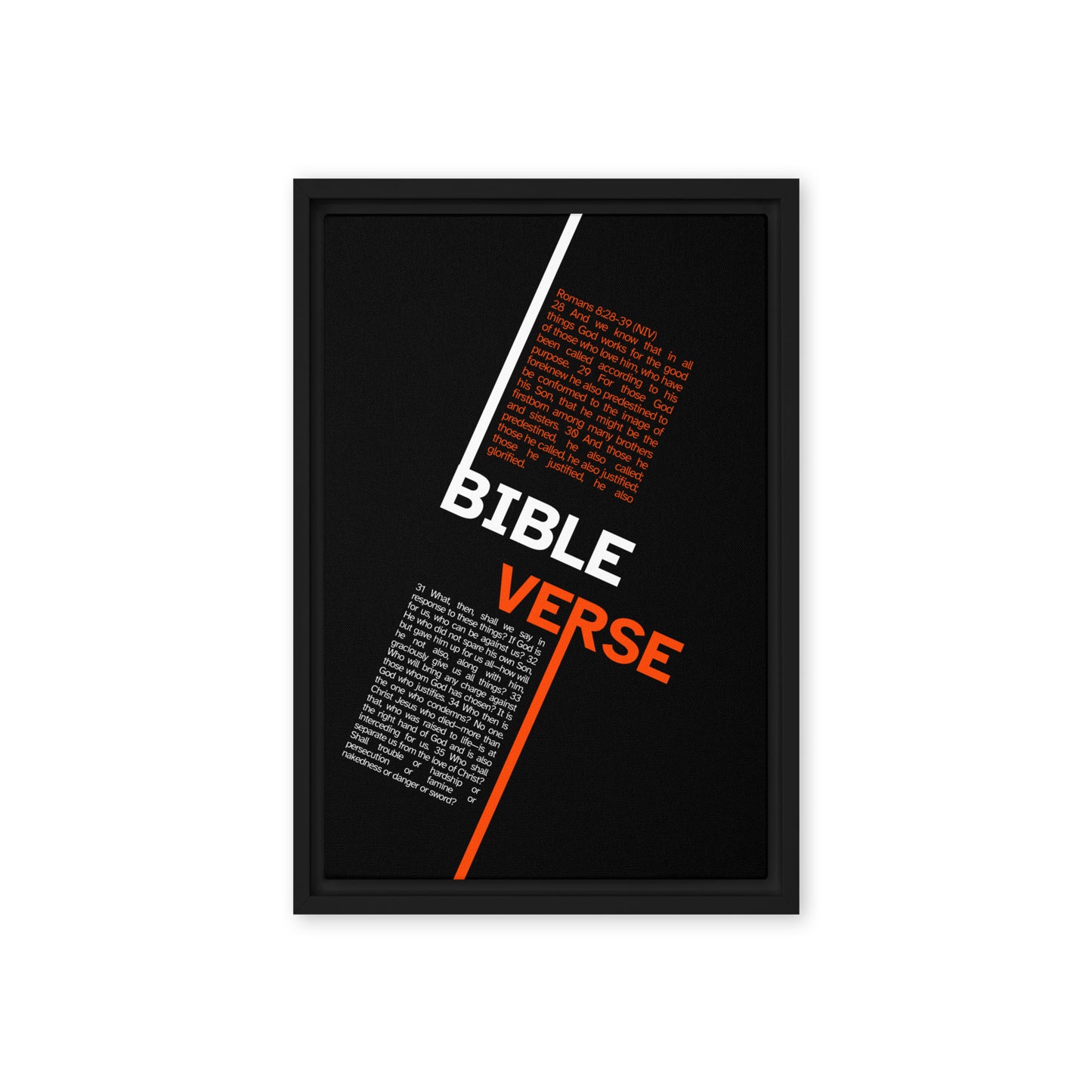 Romans 8:28-39 (NIV) (Framed canvas)
