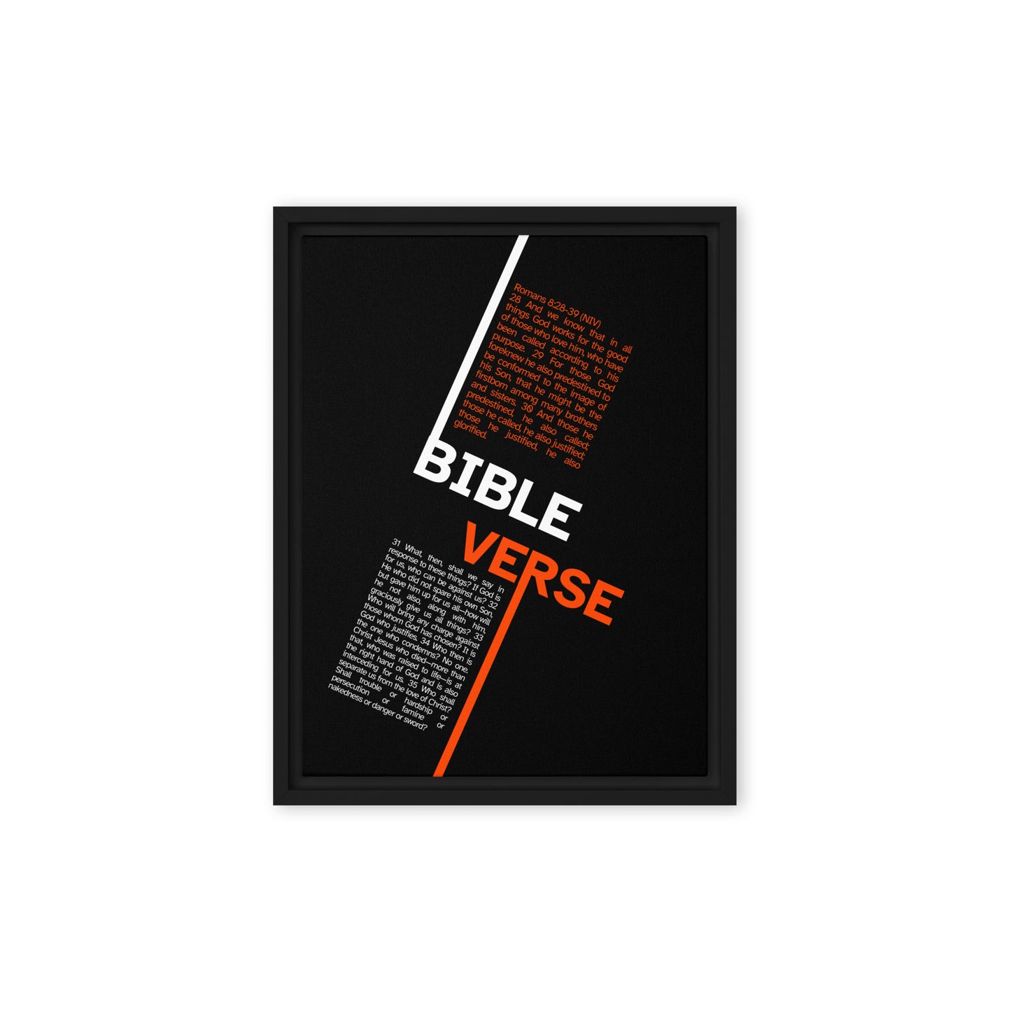 Romans 8:28-39 (NIV) (Framed canvas)