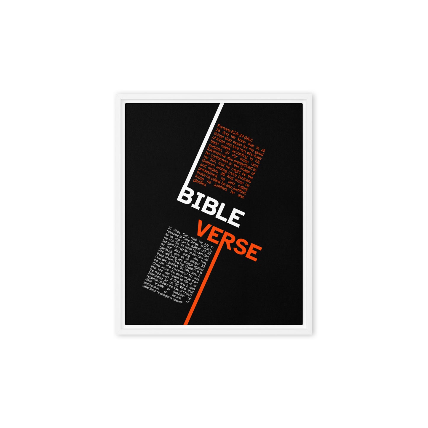 Romans 8:28-39 (NIV) (Framed canvas)
