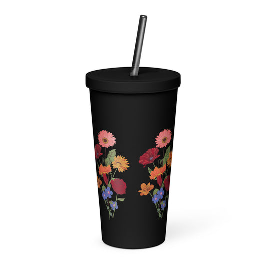 Flower (Insulated tumbler with a straw)