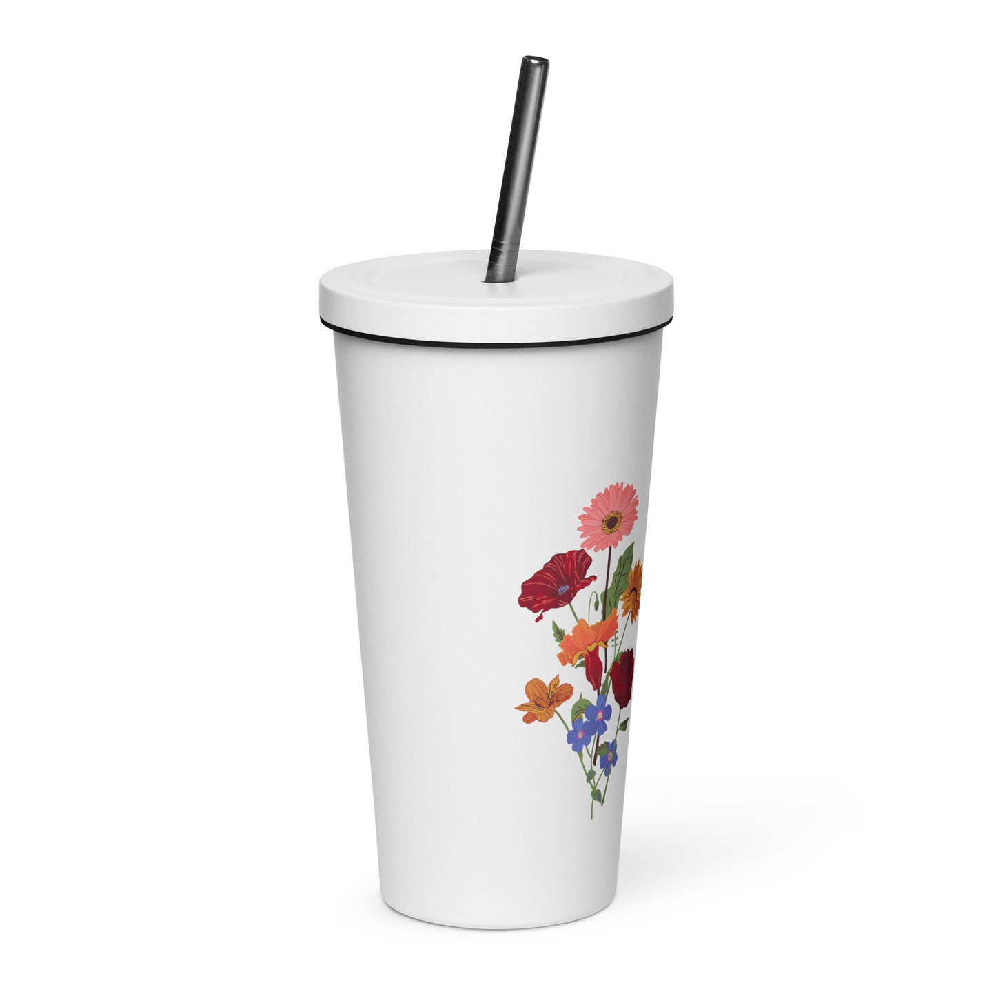 Flower (Insulated tumbler with a straw)