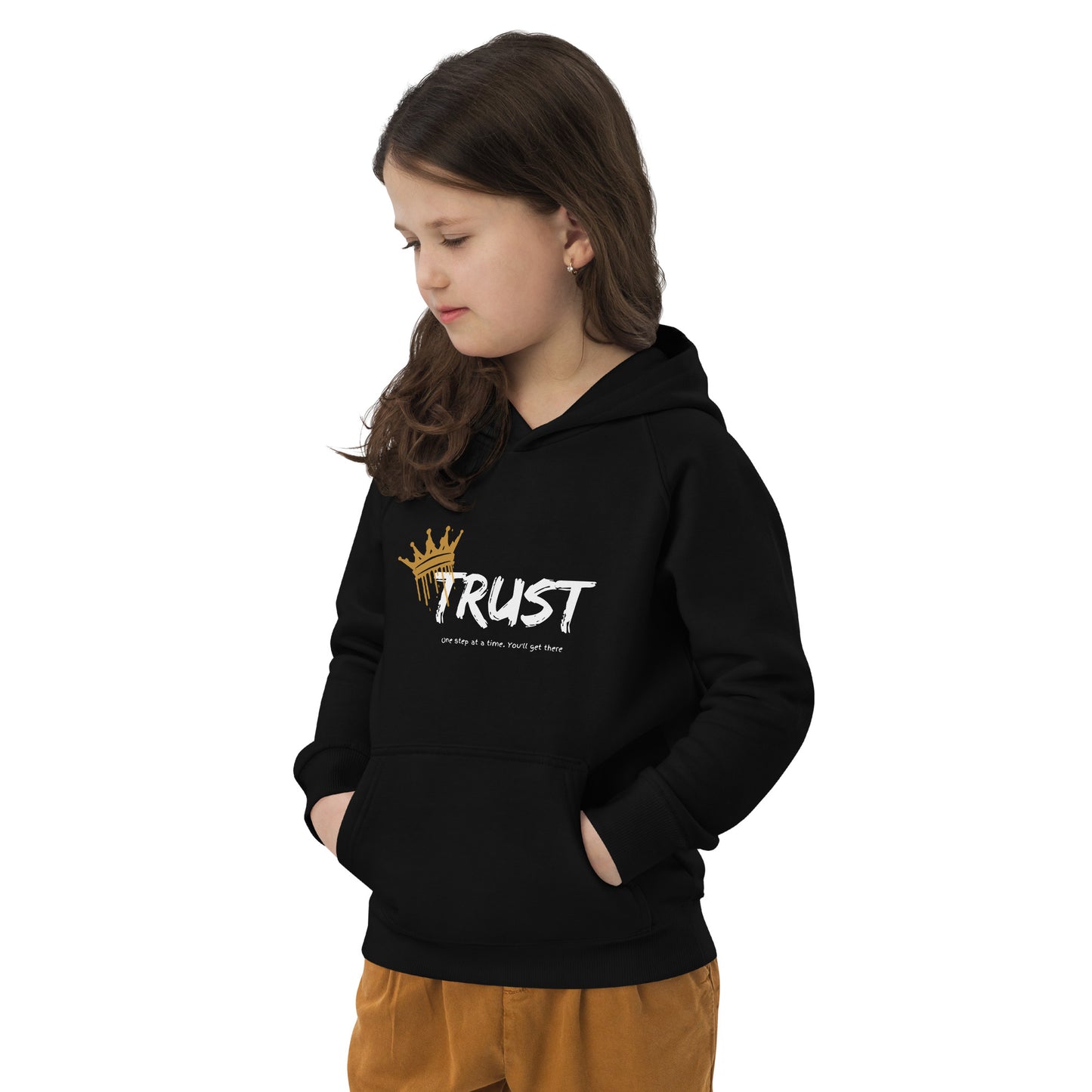 Pray Always, Stay Strong (Kids eco hoodie)