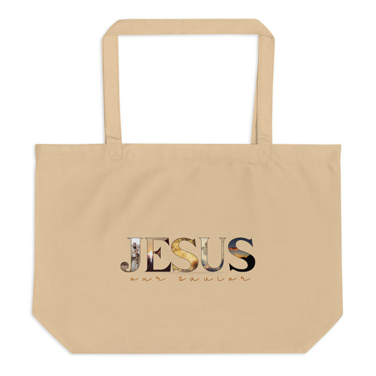 JESUS (Large organic tote bag)