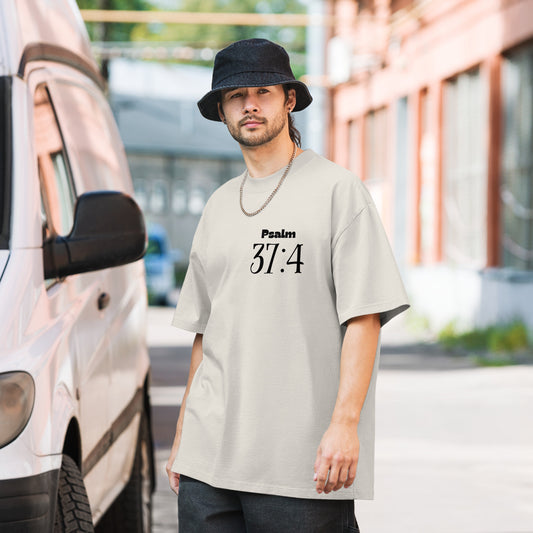 Proverbs 37:4 (Oversized faded t-shirt)
