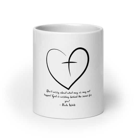 Uplifting Faith (White glossy mug)